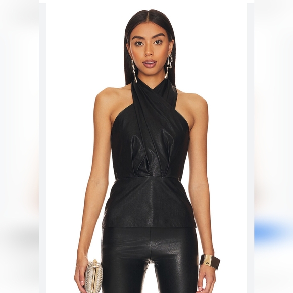 Amanda Uprichard Black Halter Top - Picture 2 of 5